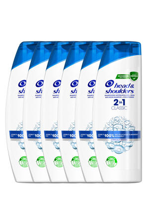 Classic 2-in-1 anti-roos shampoo & conditioner - 6 x 480 ml - voordeelverpakking