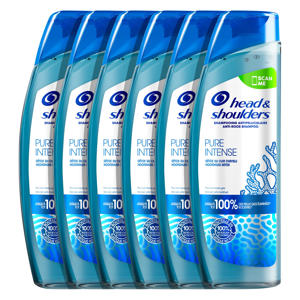Wehkamp Head & Shoulders Pure Intense hoofdhuid detox anti-roos shampoo met zeemineralen - 6 x 250ml - voordeelverpakking aanbieding