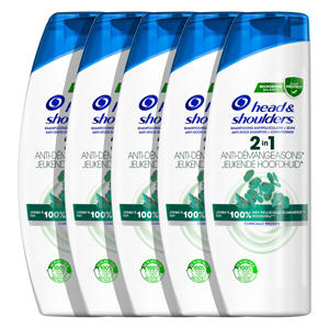 Wehkamp Head & Shoulders Jeukende Hoofdhuid 2-in-1 anti-roos shampoo & conditioner - 5 x 480 ml - voordeelverpakking aanbieding