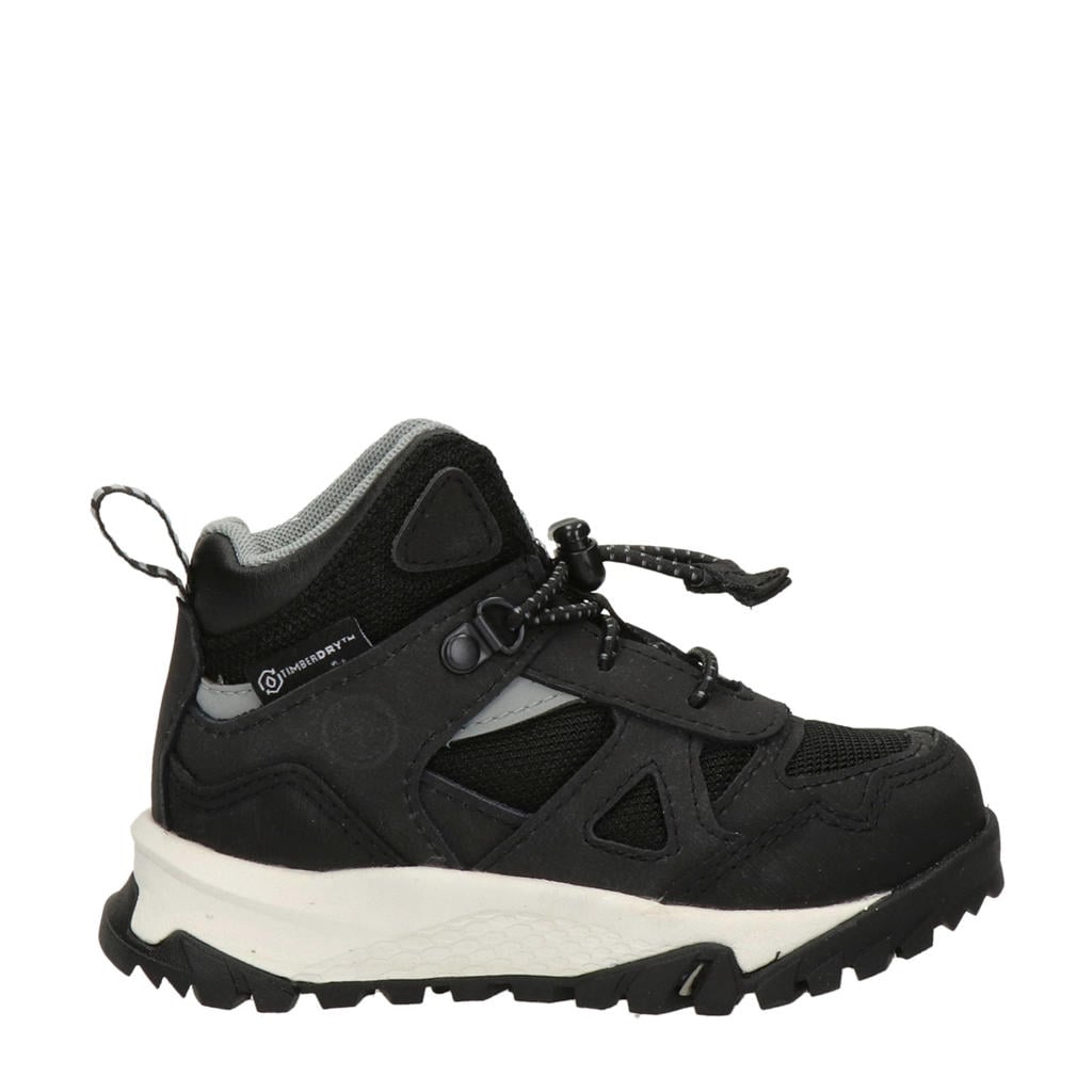 Zwarte jongens Timberland Lincoln Peak leren sneakers van nubuck met veters
