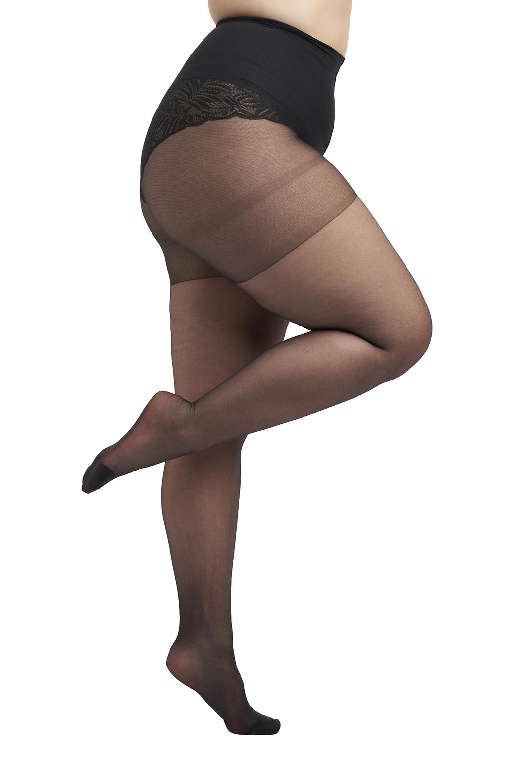 MS Mode Plus Size super stretch panty 20 denier zwart