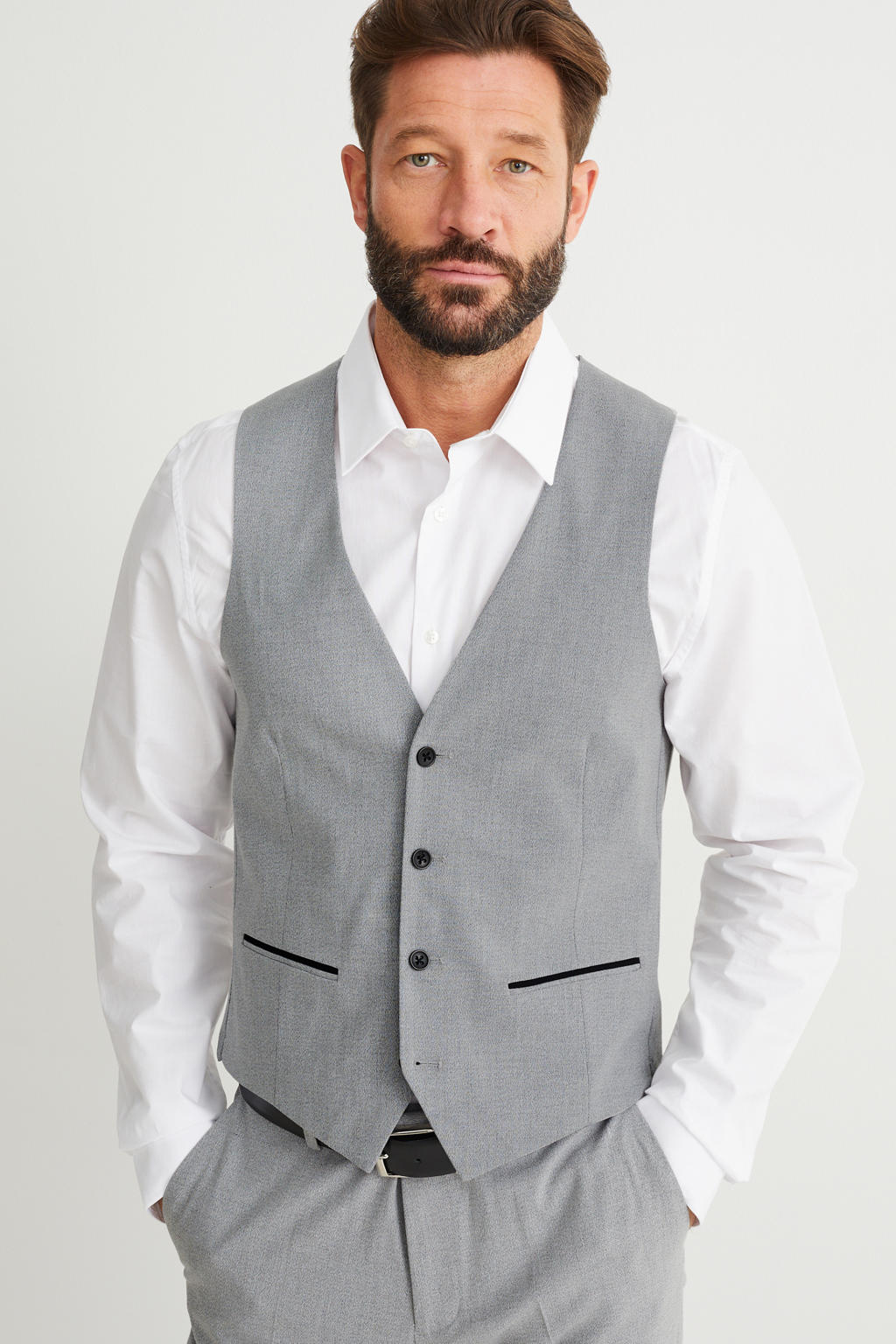 C&A gemêleerd gilet grijs kopen? in huis wehkamp