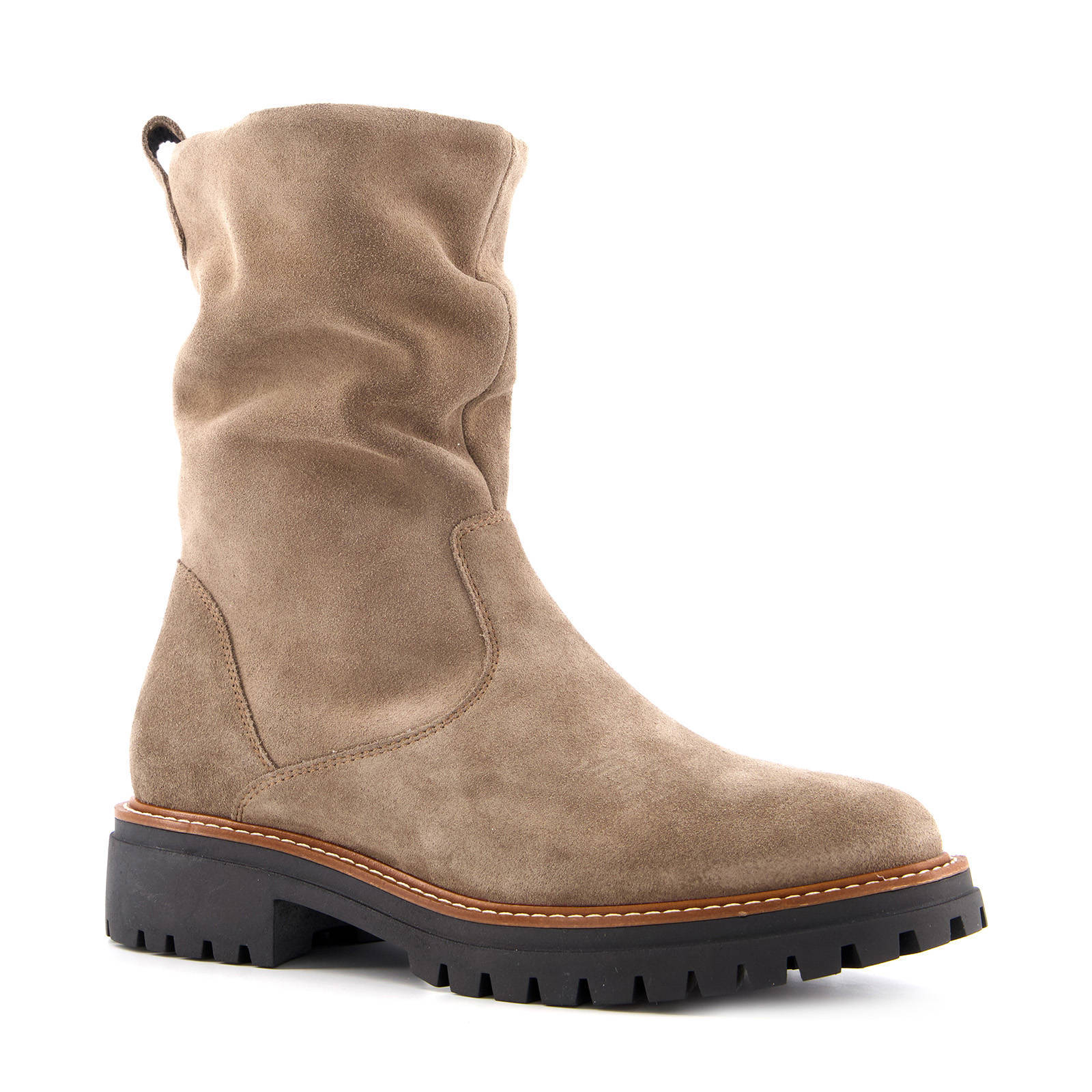 Hush Puppies suede laarzen taupe | wehkamp