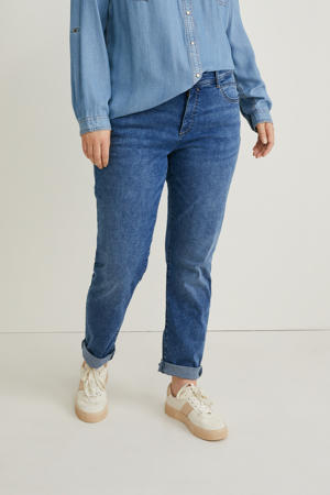 high waist slim fit jeans blauw
