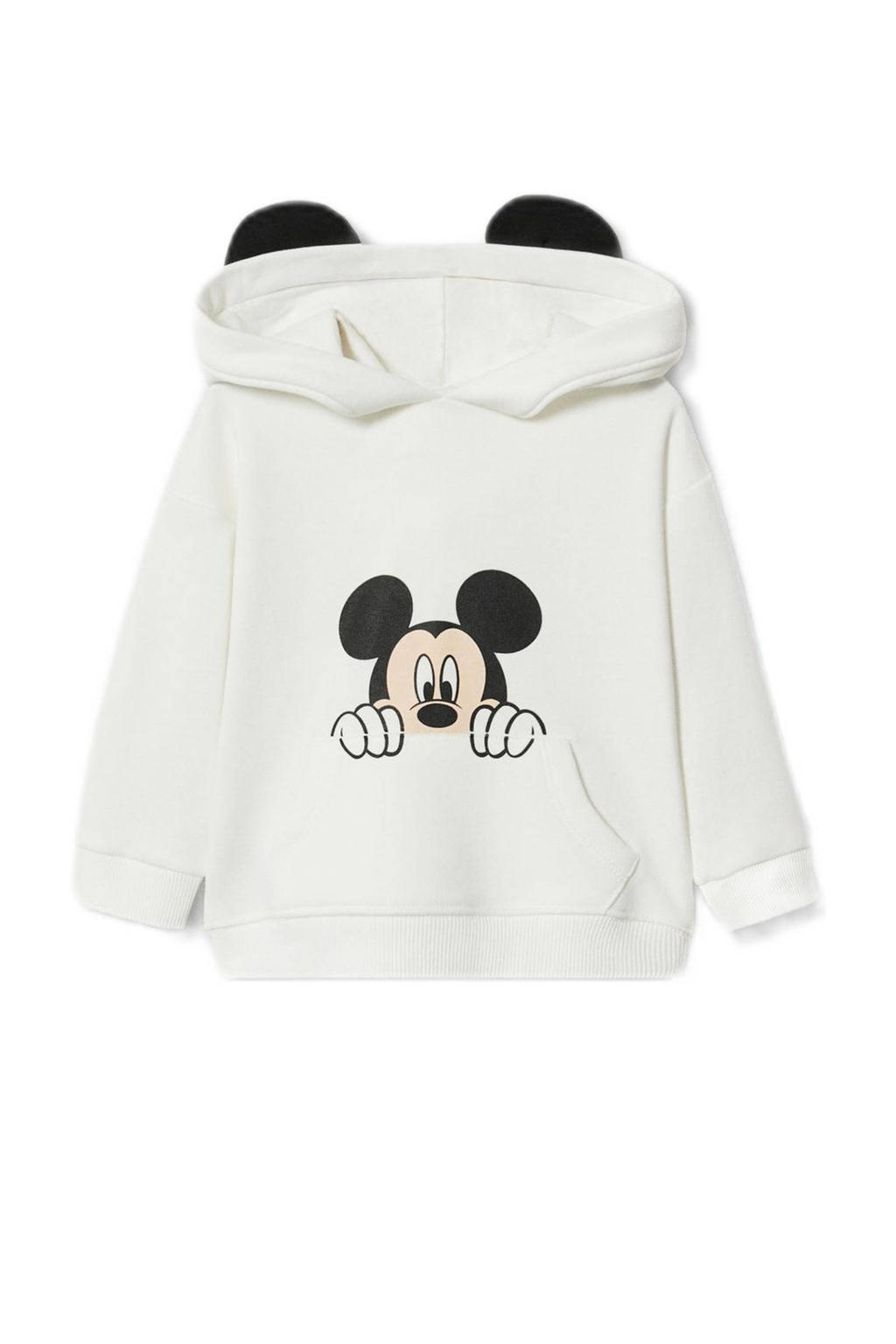 Mango Kids Mickey Mouse hoodie naturel wit