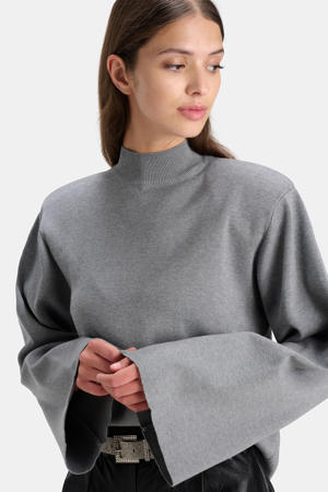 sweater WIDE SLEEVE  grijs