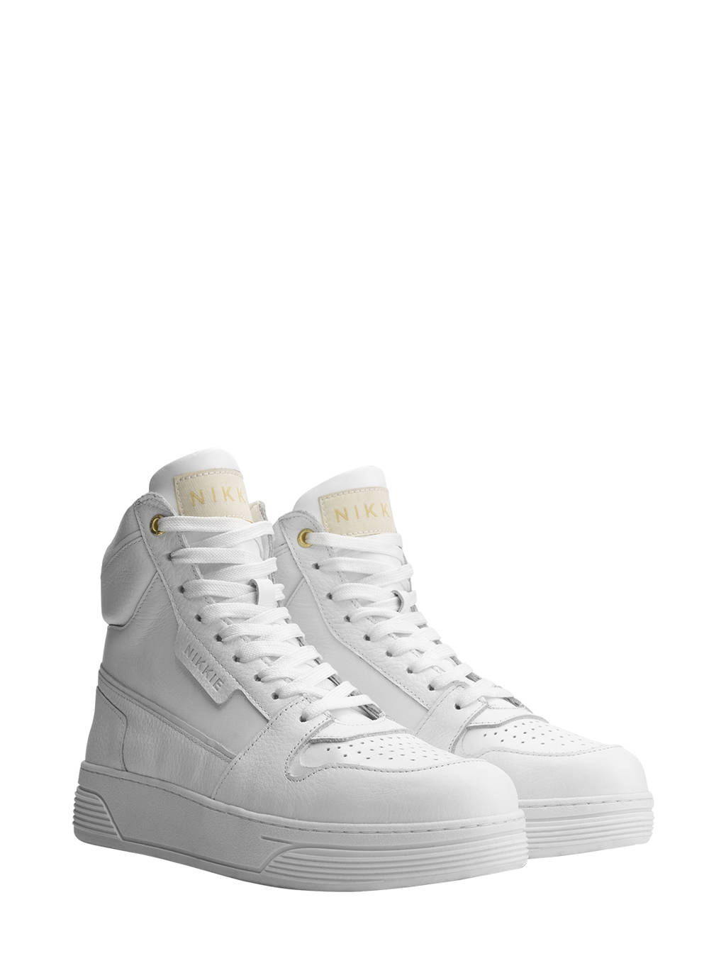 NIKKIE Xara leren sneakers wit wehkamp