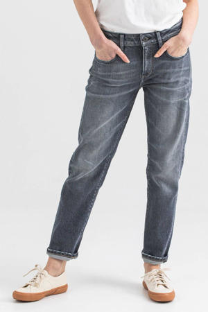 low waist straight fit jeans grijs