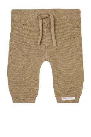 baby regular fit broek Grover van katoen lichtgroen