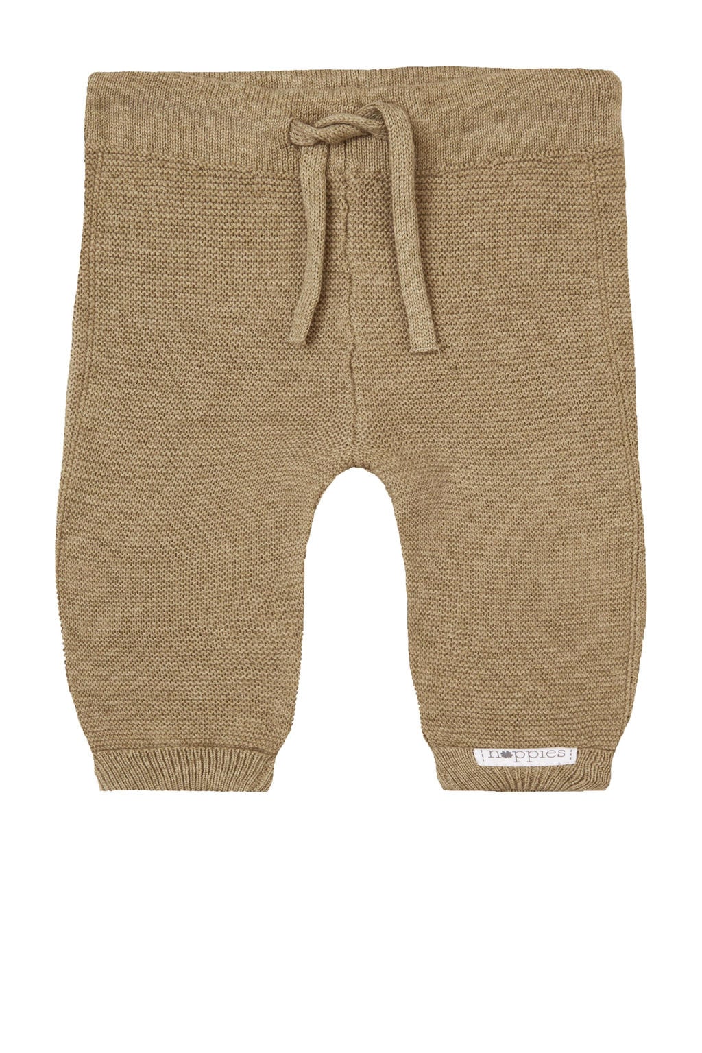 Lichtgroene Noppies baby regular fit broek Grover van katoen met elastische tailleband met koord en effen