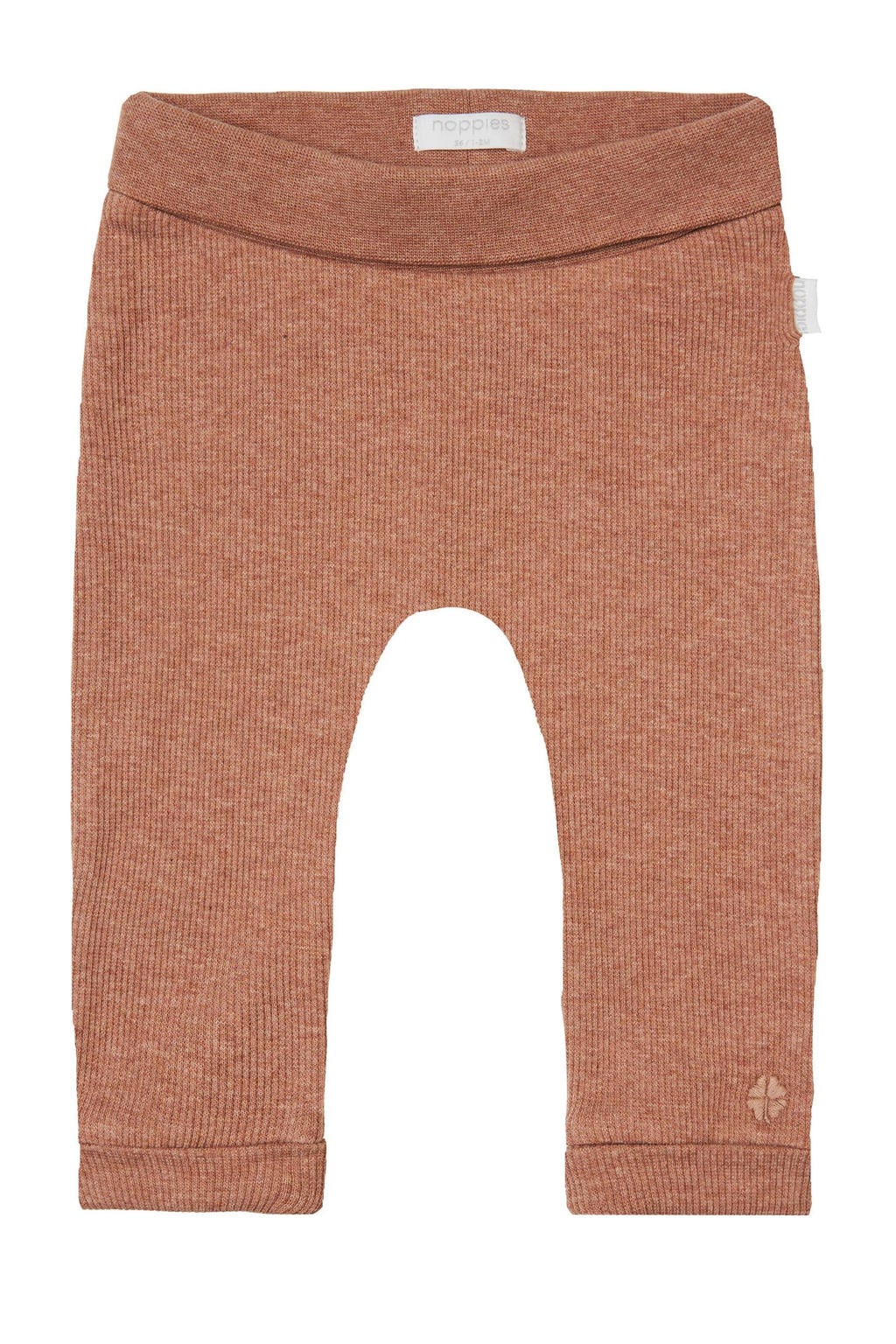 Oudroze Noppies baby baby regular fit broek Naura van katoen met elastische tailleband en effen