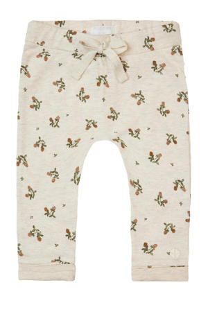 baby regular fit broek Niger met katoen ecru/groen/bruin
