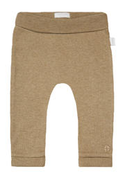 thumbnail: Lichtgroene Noppies baby regular fit broek Naura van katoen met elastische tailleband en effen