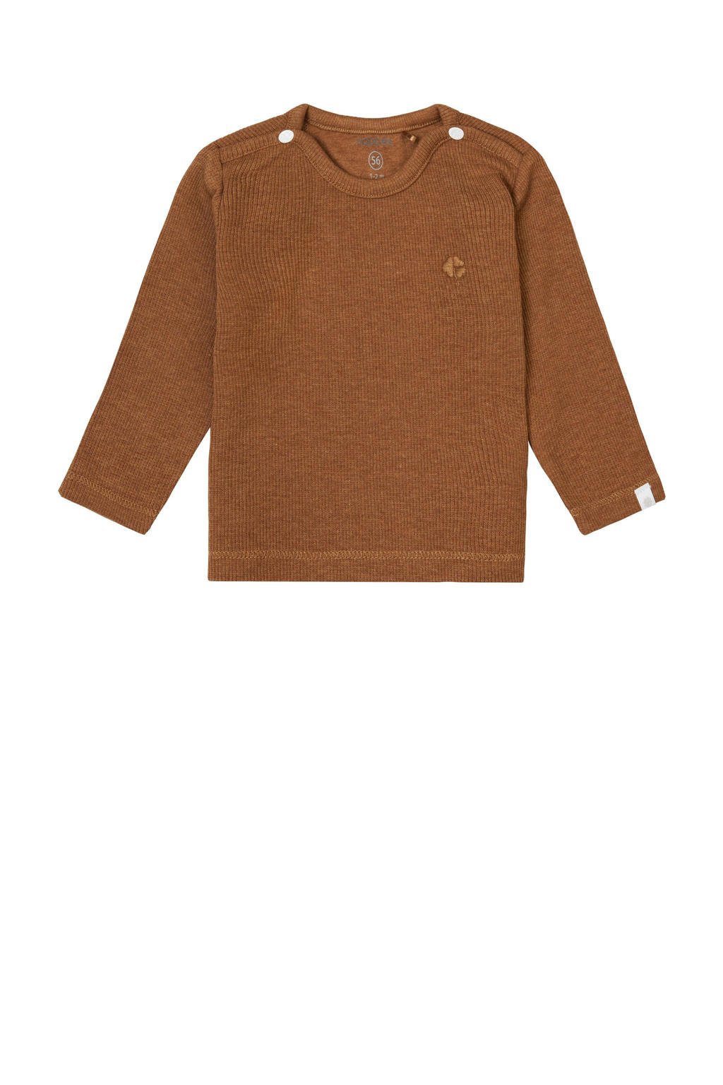 Noppies baby longsleeve Natal met katoen bruin