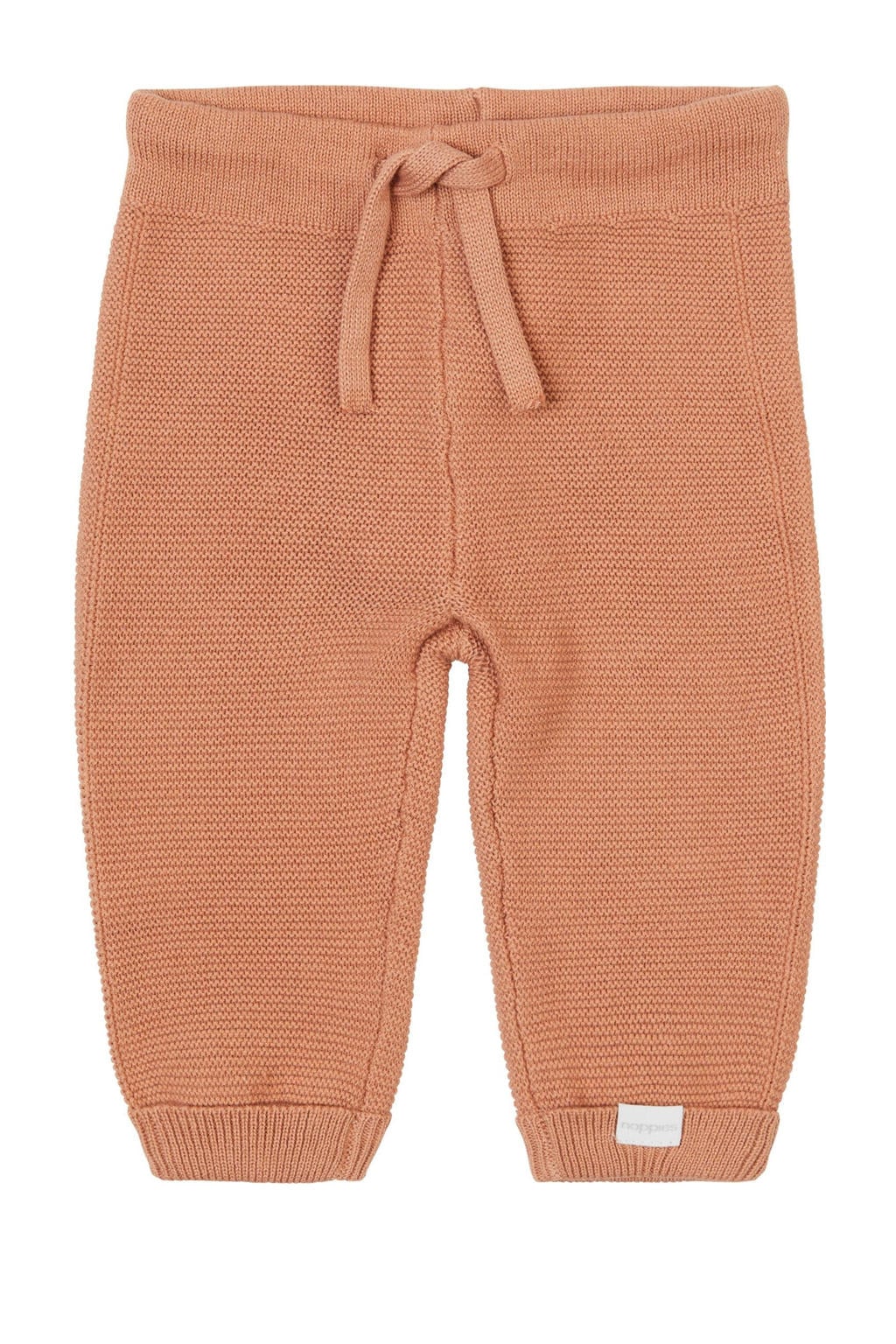 Oudroze Noppies baby regular fit broek Grover van katoen met elastische tailleband met koord en effen