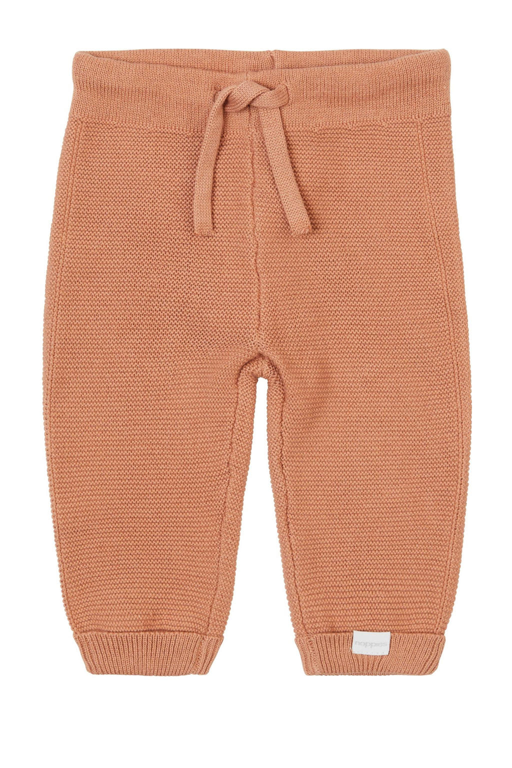 Oudroze Noppies baby regular fit broek Grover van katoen met elastische tailleband met koord en effen