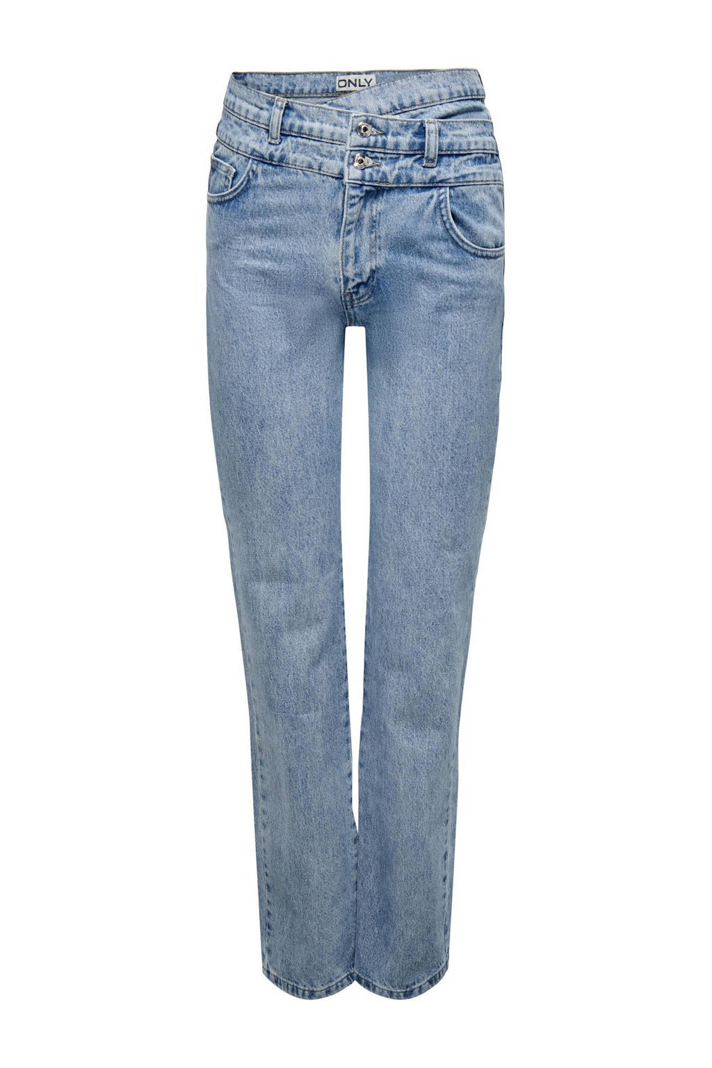 voor mij incompleet Nautisch ONLY high waist straight fit jeans ONLBILLIE blauw | wehkamp