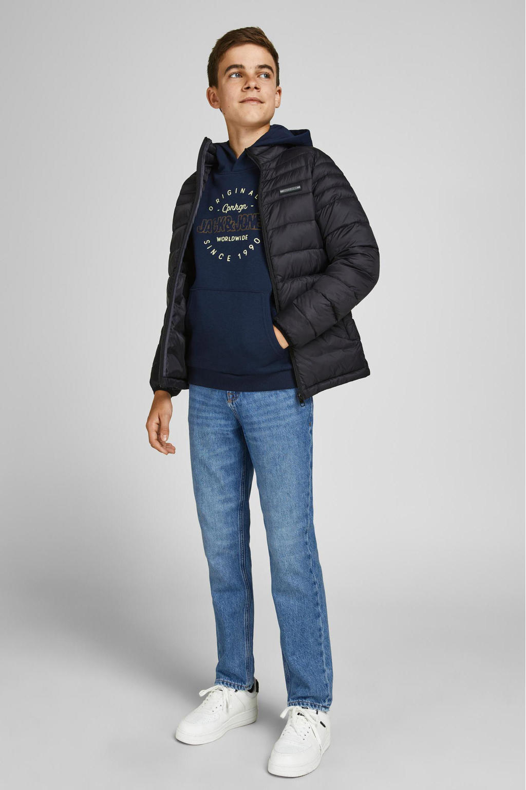 JACK & JONES JUNIOR regular fit jeans JJICLARK JJORIGINAL blue denim
