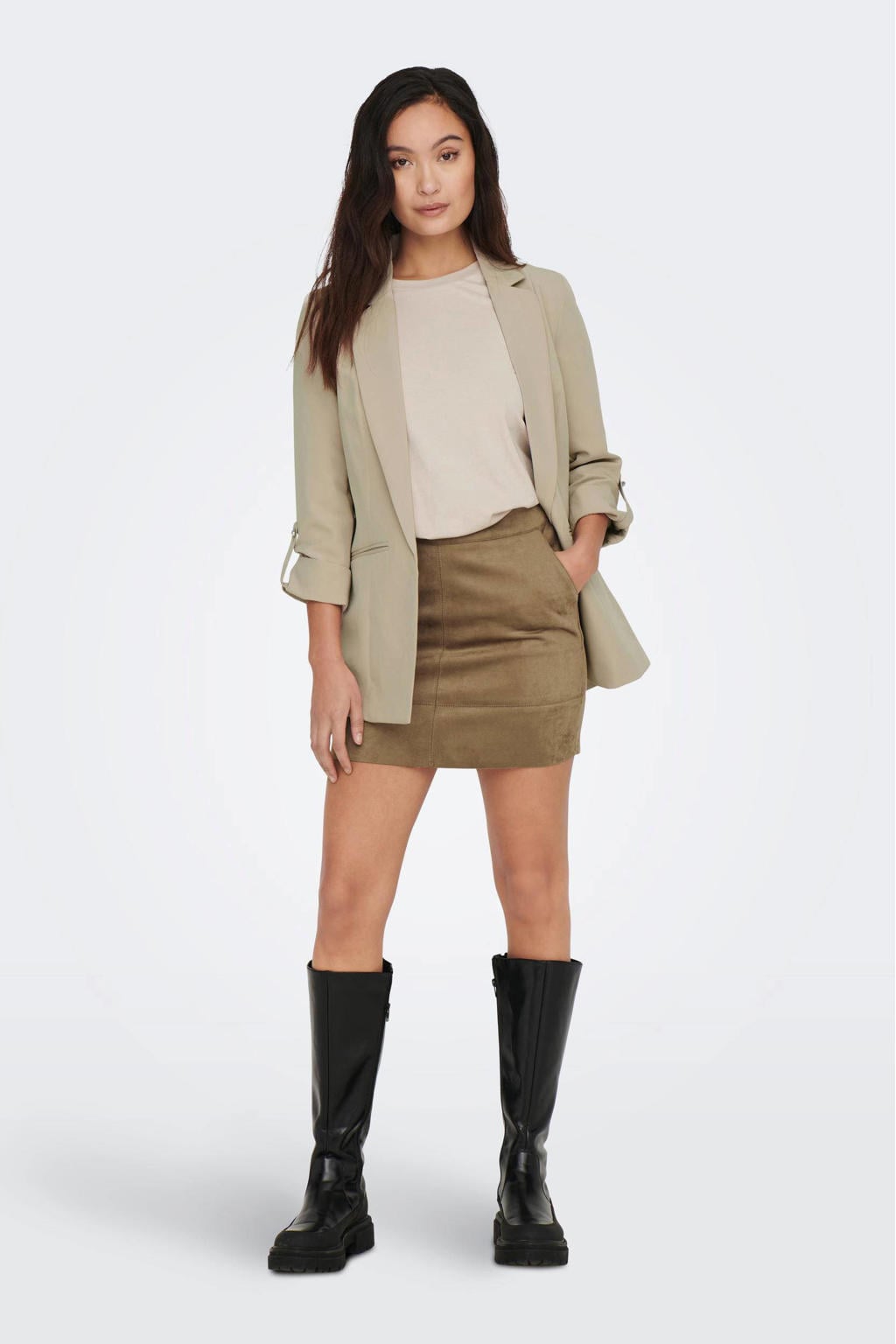 ONLY getailleerde blazer ONLKAYLE ecru