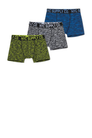   boxershort - set van 3 geel/grijs/blauw