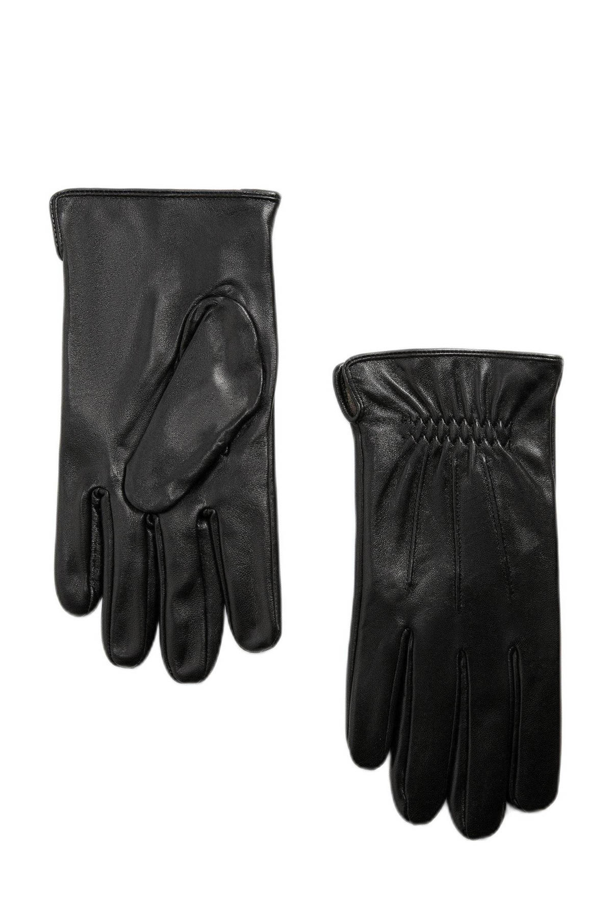 Mango Man leren handschoenen zwart wehkamp