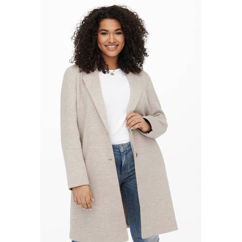 ONLY CARMAKOMA gemêleerde coat CARCARRIE ecru afbeelding