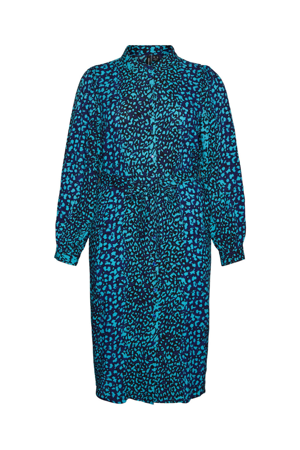 VERO MODA CURVE blousejurk met dierenprint turquoise