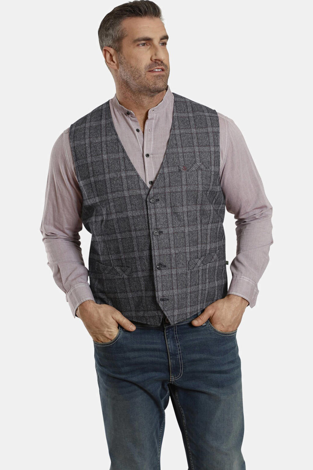 Giacca In Pile Uomo Charles Colby Duke Erins: Modello A Quadri Con Dettagli In Velluto A Coste, Comoda E Calda