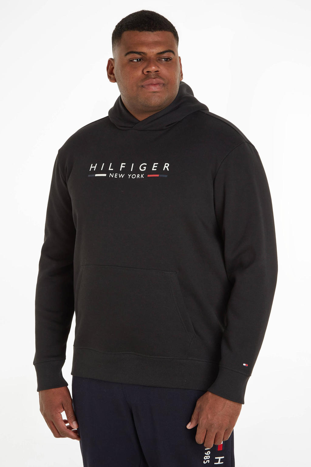 Tommy Hilfiger Big & Tall hoodie Plus Size met biologisch katoen bds black