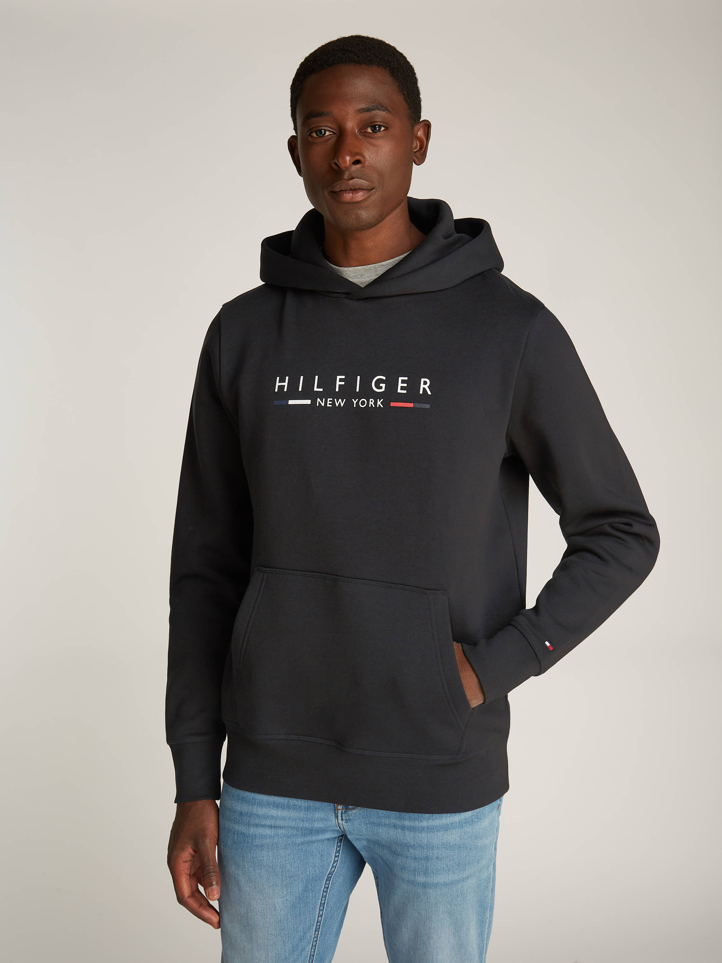 Tommy Hilfiger hoodie met katoen black wehkamp