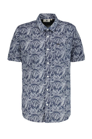 regular fit overhemd met all over print marine