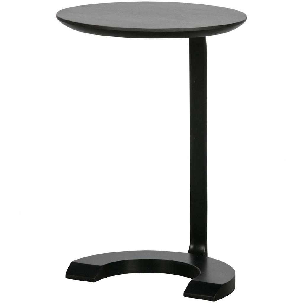WOOOD WOOOD Floor Bijzettafel - Hout/Metaal - Zwart - 57x39x39