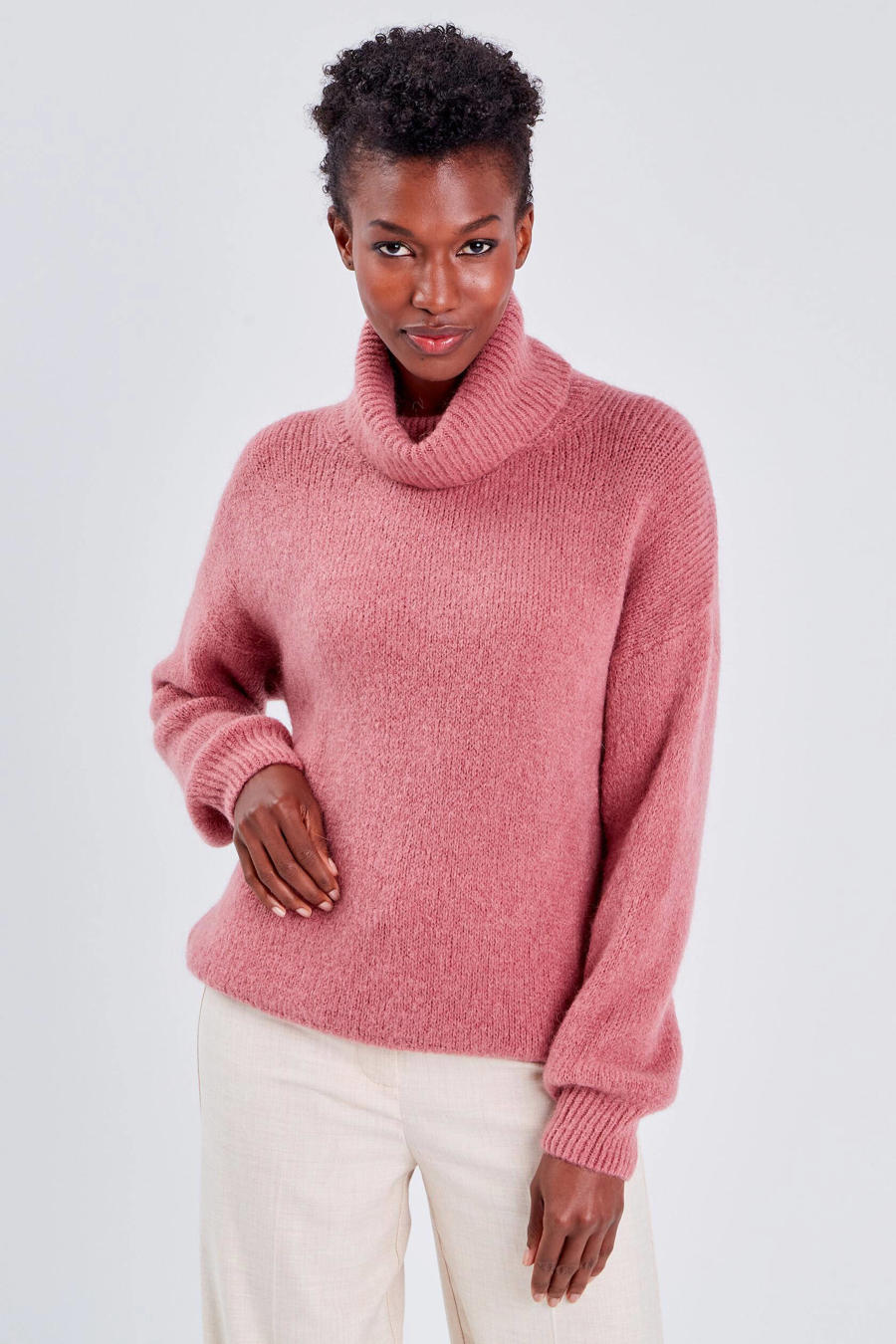 Style & Republic Dames coltrui van 100% kasjmier, klassieke pasvorm, stijlvolle premium kasjmier-fijn gebreide trui voor herfst en winter, ontworpen in Berlijn, blue melange, S Style & Republic Dames coltrui van 100% kasjmier, klassieke pasvorm, stijlvolle premium kasjmier-fijn gebreide trui voor herfst en winter, ontworpen in Berlijn, blue melange, S
