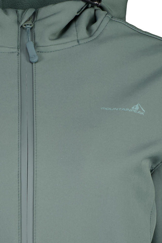Peak softshell outdoor jas grijsgroen | wehkamp