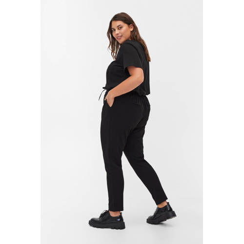 Zizzi high waist regular fit broek zwart afbeelding