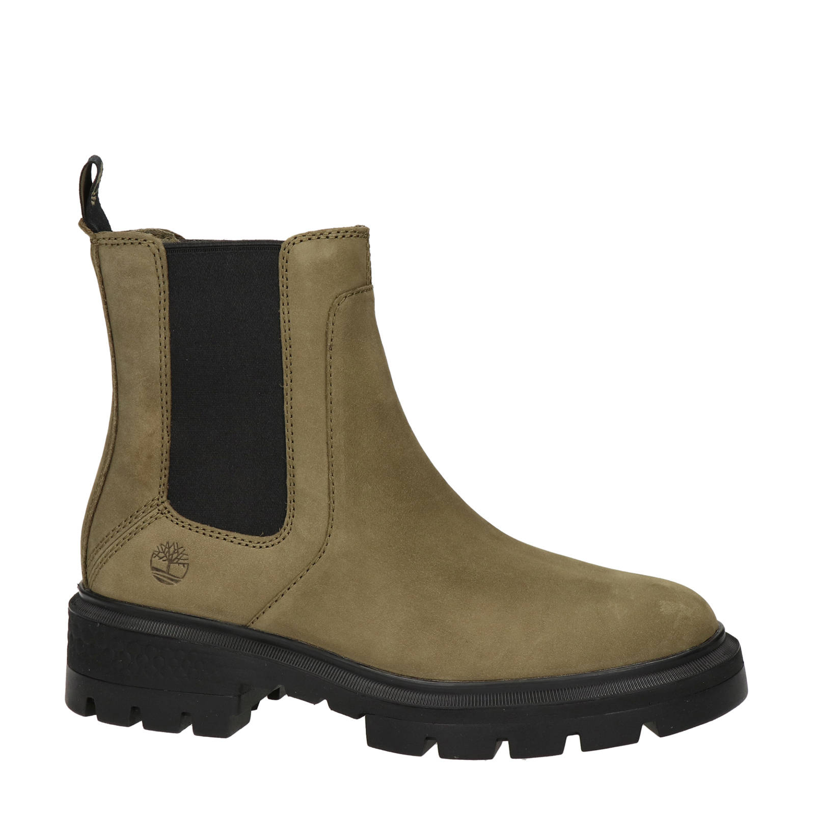 Timberland Cortina Valley leren chelsea boots groen | wehkamp