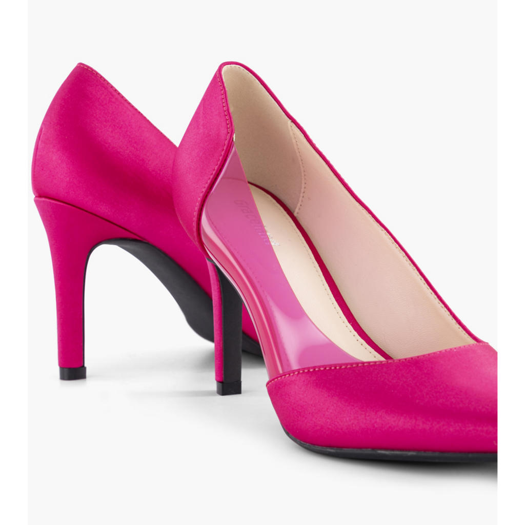 Graceland satijnen pumps roze wehkamp