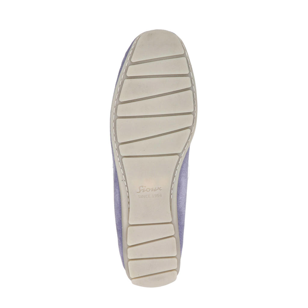 Sioux Carmona Velour suède mocassins lila wehkamp