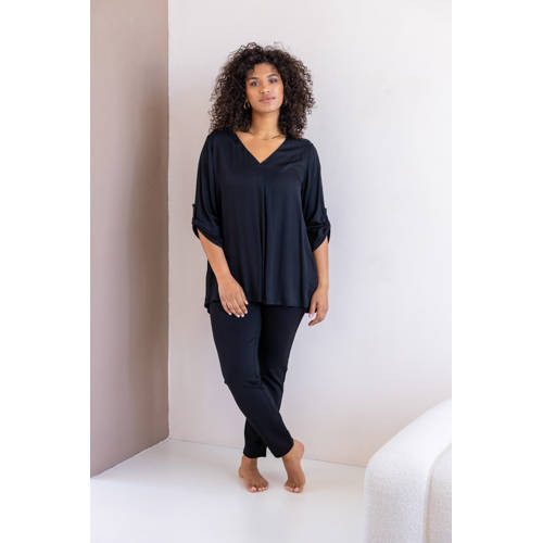Base Level Curvy blouse donkerblauw afbeelding