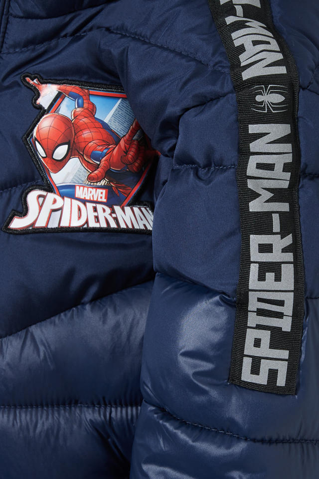 knoflook Handboek Is aan het huilen C&A Spiderman Spider-Man gewatteerde winterjas met printopdruk donkerblauw]  | wehkamp
