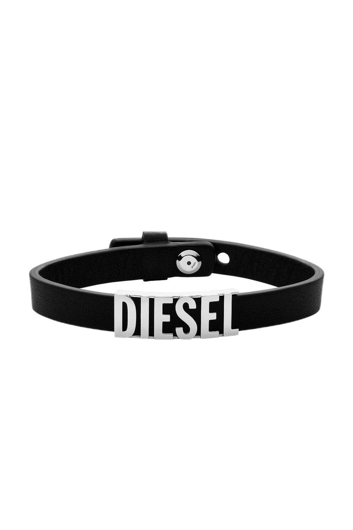 wekelijks Welvarend doorboren Diesel leren armband DX1346040 zwart | wehkamp