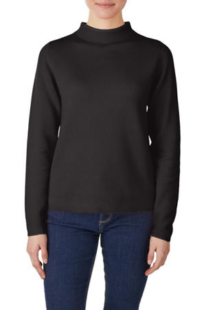 ribgebreide sweater zwart