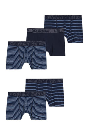   boxershort - set van 5 blauw/zwart