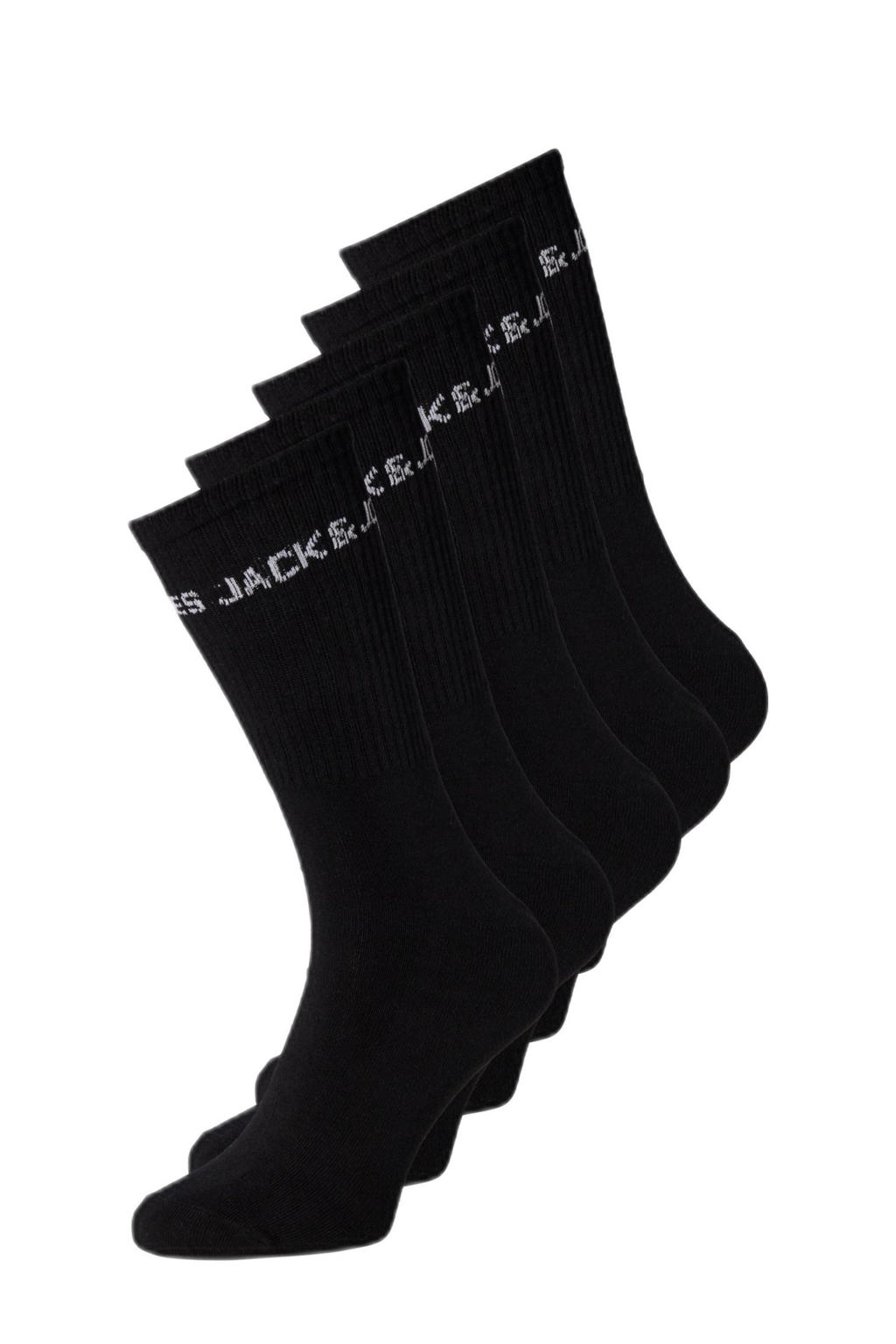 JACK & JONES JUNIOR sokken JACBASIC - zwart (set van 5)