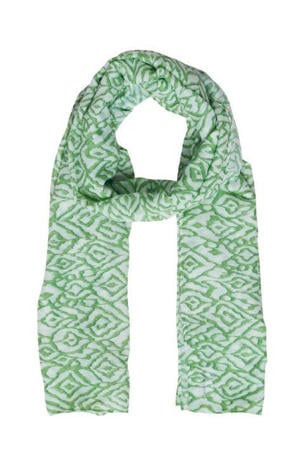 sjaal IACHANDRA met all-over print groen/wit