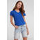 Anytime T-shirt met V-hals blauw