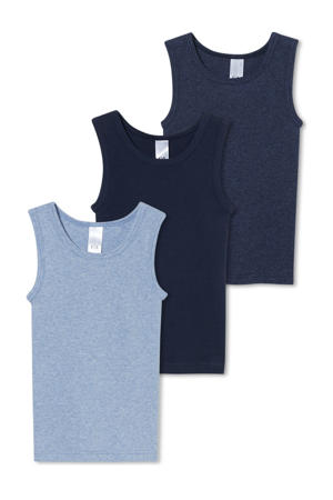 hemd - set van 3 donkerblauw/lichtblauw