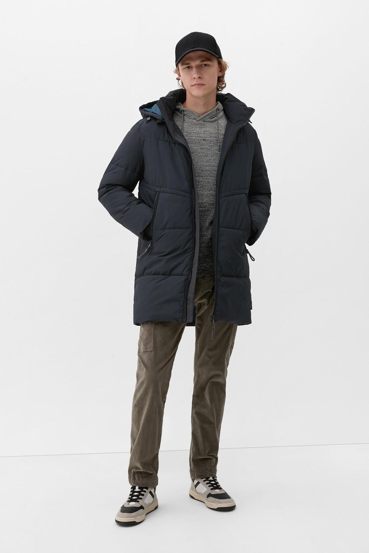 Parka Q/S By S.Oliver Pour Femme - Coupe Ample, Couleur Verte 7816, Capuche Fixe Avec Cordon, Poches Poitrine Et Mains - Taille XXL
