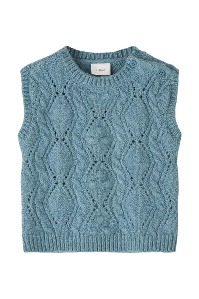 gebreide spencer petrol wehkamp