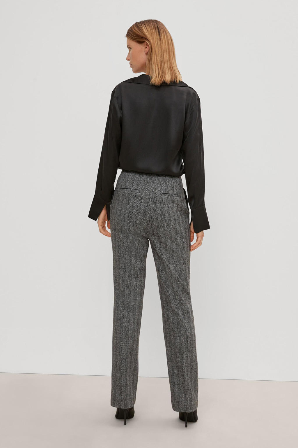 Pantalón Casual Trabillas Pantalón Pierna Ancha Comma Para Mujer